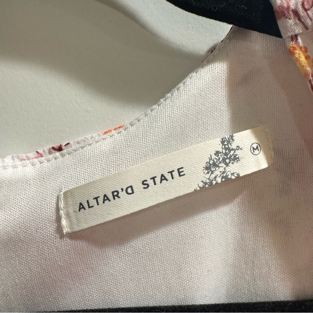 Altar'd State Floral Ruffle Jumpsuit - Pink and White - Picture 2 of 3